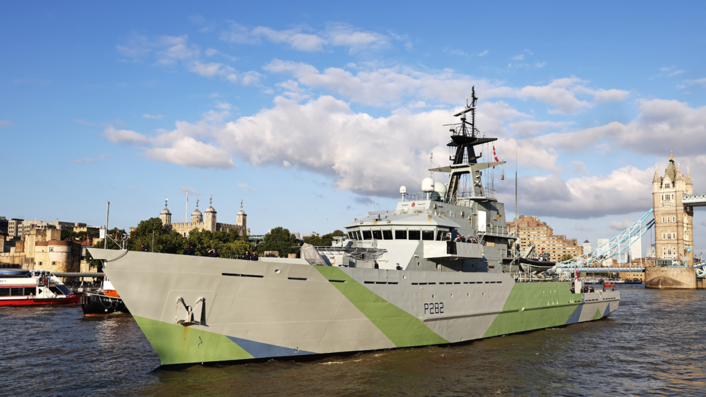  HMS Severn in London. Photo: Lee Blease. UK MOD © Crown copyright 2021